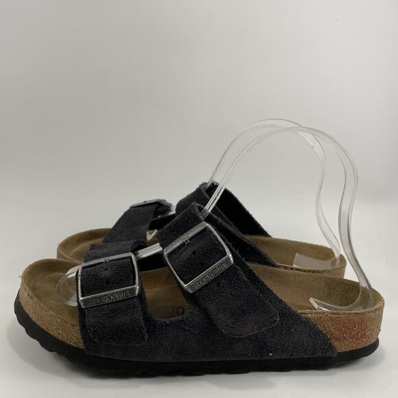 Birkenstock Arizona Sandals Womens Size 37 US 6-6.5 Midnight Blue Suede Soft FB - Picture 3 of 9